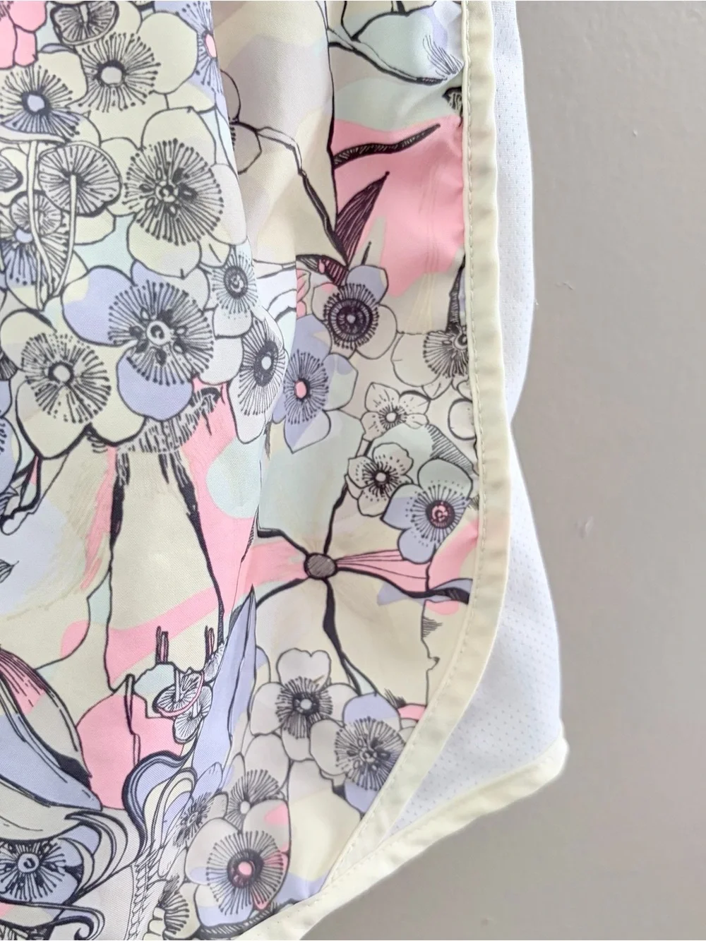 Nike Floral Print Kids Shorts - Pastel Pink, Lilac & Cream